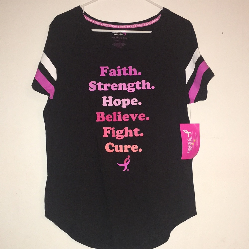 Susan G. Komen Cancer Fighter Short Sleeve Tee Shirt: Size Medium